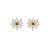 Brinco pérolas zircônias coloridas ouro semijoia TZ-220415 - Imagem 1