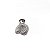 Piranha de cabelo concha metal prateado - Imagem 1