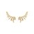 Brinco ear cuff asas zircônia ouro semijoia - Imagem 1