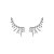 Brinco ear cuff asas zircônia ródio semijoia - Imagem 1