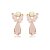 Brinco cristal rosa pérola ouro semijoia BA 5045 - Imagem 1
