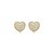 Brinco coração zircônia ouro semijoia BA 4689 - Imagem 1