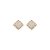 Brinco quadrado zircônia cristal ouro semijoia BA 4745 - Imagem 1