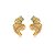 Brinco ear cuff aros  zircônias coloridas ouro semijoia BA 4934 - Imagem 1