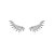 Brinco ear cuff asas zircônia ródio  semijoia BA5052 - Imagem 1