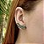 Brinco ear cuff asas zircônia verde ouro semijoia BA5052 - Imagem 2