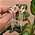 Brinco flor pérola franja zircônia ouro semijoia - Imagem 1