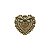 Broche magnético coração mini pérolas dourado envelhecido - Imagem 1