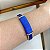 Bracelete Leka couro sintético fio de seda azul - Imagem 2