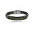 Pulseira masculina Leka couro sintético marrom e verde - Imagem 1