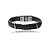 Pulseira masculina Leka couro sintético marrom e preto - Imagem 1