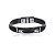 Pulseira masculina Leka couro sintético marrom e preto - Imagem 1