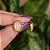 Brinco oval pedra natural nautilus ouro semijoia - Imagem 3