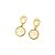 Brinco pedra natural nautilus ouro semijoia - Imagem 1