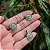 Colar e brinco quadrado pedra natural quartzo verde ródio semijoia - Imagem 3