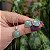 Colar e brinco quadrado pedra natural quartzo verde ródio semijoia - Imagem 1