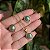 Colar e brinco gota pedra natural quartzo verde perolado ouro semijoia - Imagem 3