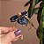 Bracelete Toni Barros orquídea cristais azul marinho ouro semijoia - Imagem 2