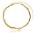 Colar choker corrente dupla fita e malha ouro semijoia - Imagem 1