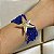 Bracelete estrela do mar cristal azul ouro semijoia - Imagem 2