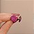 Brinco botão p Leticia Sarabia cristal pink fúcsia 6274 - Imagem 5