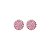 Brinco botão p Leticia Sarabia cristal rosa claro 6274 - Imagem 1