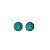 Brinco botão p Leticia Sarabia cristal blue zircon teal 6274 - Imagem 1