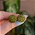 Brinco botão p Leticia Sarabia cristal verde olivine 6274 - Imagem 1
