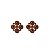 Brinco ponteira Leticia Sarabia cristal g marrom escuro smoked 4515 - Imagem 1