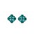 Brinco ponteira Leticia Sarabia p cristal blue zircon 4515 - Imagem 1