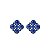 Brinco ponteira Leticia Sarabia p cristal azul royal sapphire 4515 - Imagem 1