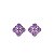 Brinco ponteira Leticia Sarabia g cristal lavanda violet 4515 - Imagem 1