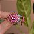 Brinco redondo Leticia Sarabia cristal rosa 6972 - Imagem 3