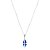 Colar corrente Nossa Senhora Aparecida esmaltado azul prata 925 5036005 - Imagem 1