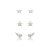 Kit 3 brincos estrela anjinho e asinha zircônia prata 925 5231405 - Imagem 1