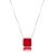 Colar Elaine Palma cristal fusion vermelho escarlate ródio semijoia - Imagem 1