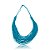 Colar Design Natural fios de algodão azul turquesa CO 1341 - Imagem 1