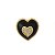 Broche Nádia Gimenes coração resina preto com pérolas semijoia - Imagem 3
