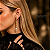 Brinco Juliana Manzini longo gota e strass metallic gold - Imagem 2