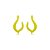 Brinco Claudia Marisguia resina curvas amarelo limão - Imagem 1