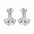 Brinco SD Sheila Morais ear cuff laço prateado - Imagem 1