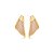 Brinco Palone Design origami resina marrom mocha mousse - Imagem 1