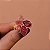 Anel ajustável Nino Bran cristais rosa ouro semijoia - Imagem 1