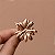 Anel flor zircônia ouro semijoia - Imagem 1