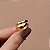 Anel ondulado liso ouro semijoia - Imagem 1