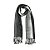 Pashimina viscose degradê preto e off white Pas 003 - Imagem 1
