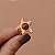 Anel ajustável estrela do mar pedra natural ágata vermelha ouro semijoia - Imagem 1