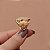 Anel ajustável concha pedra natural nautilus ouro semijoia - Imagem 4