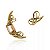 Brinco ear cuff Claudia Arbex cristal bege ouro vintage - Imagem 4