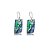 Brinco gancho retangular pedra natural abalone prata 925 - Imagem 5